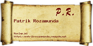 Patrik Rozamunda névjegykártya